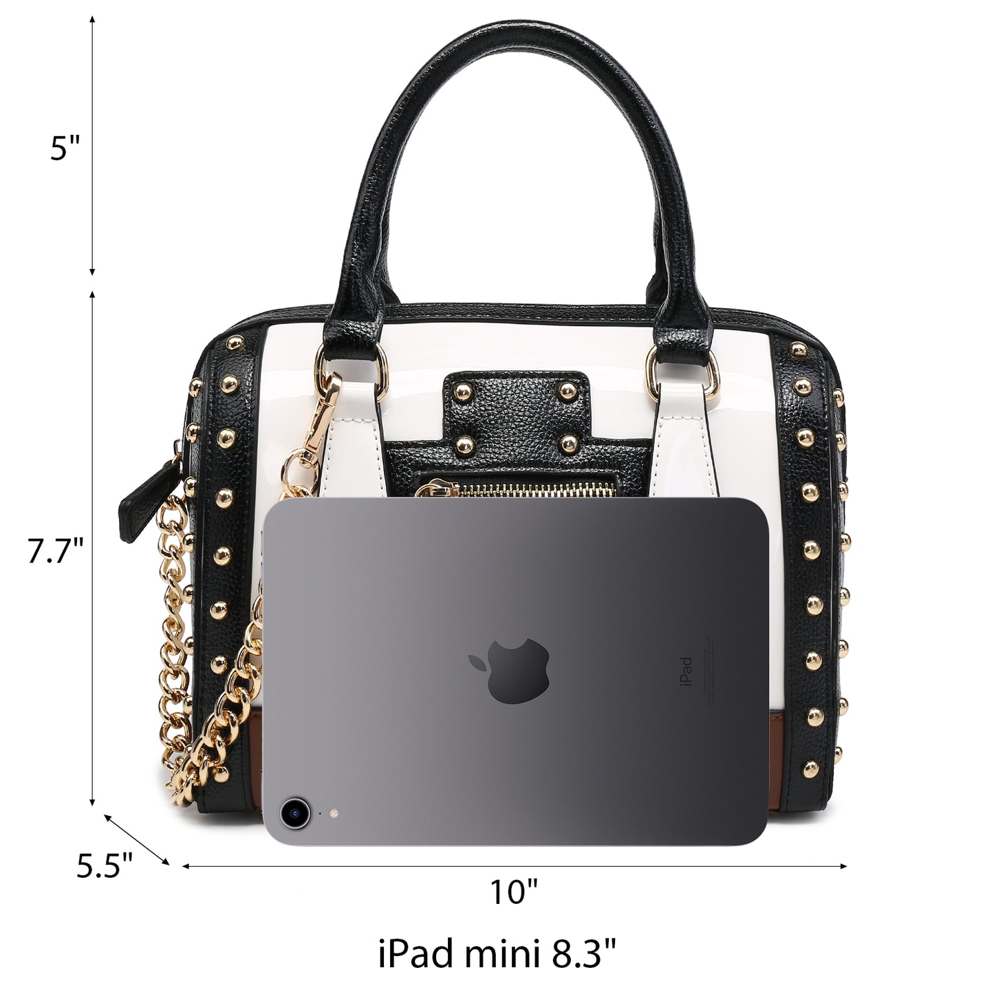 Shiny Patent Handbags Barrel Top Handle Bag for Women l Dasein