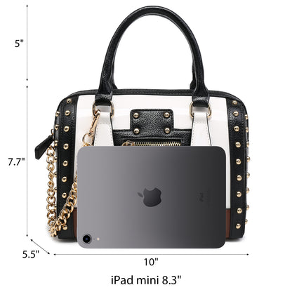 Shiny Patent Handbags Barrel Top Handle Bag for Women l Dasein