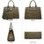 Solid-Color Satchel Handbag with Matching Wallet