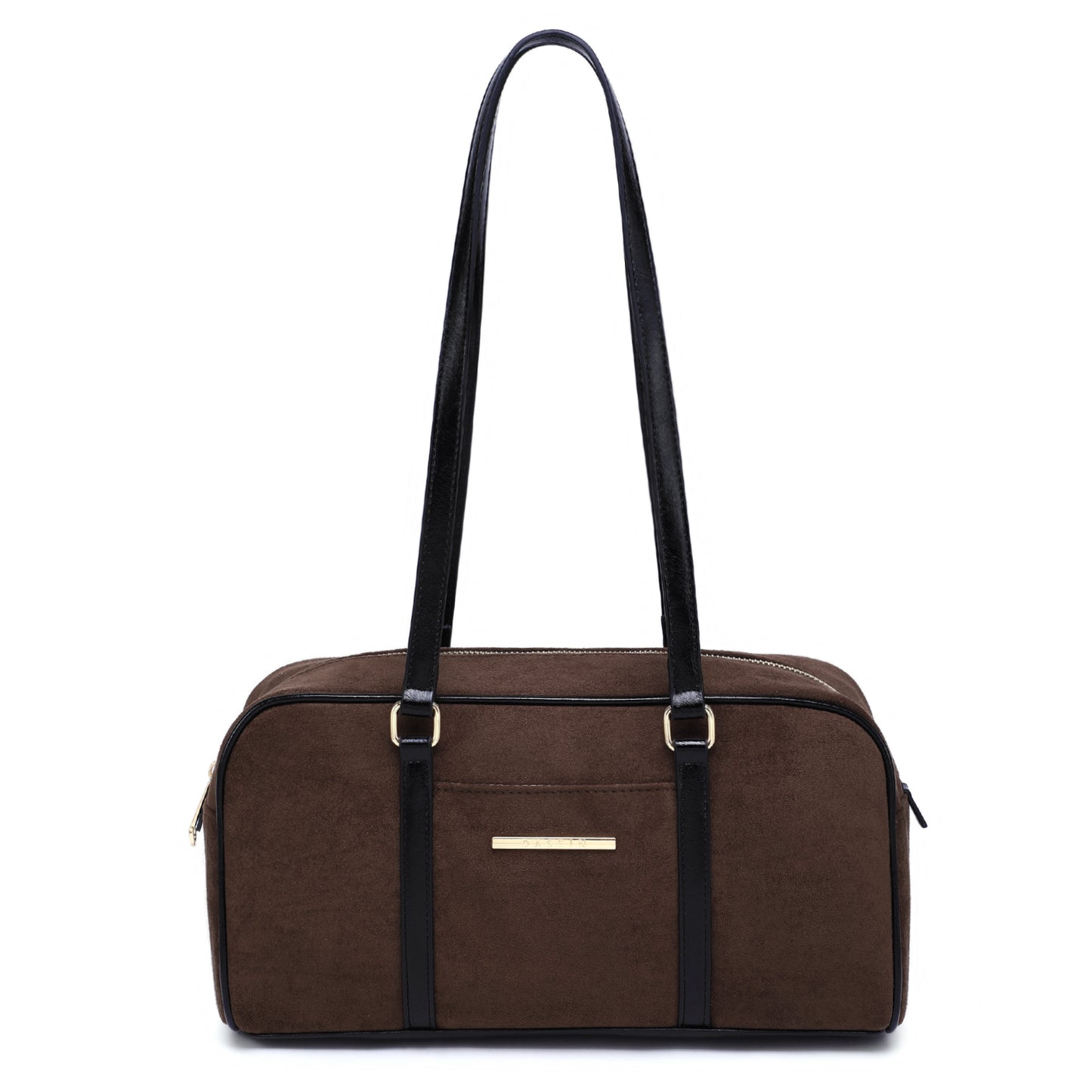 Dasein Suede Look Structured Shoulder Tote  Long Strap Handbag for Work, Travel & Everyday Use