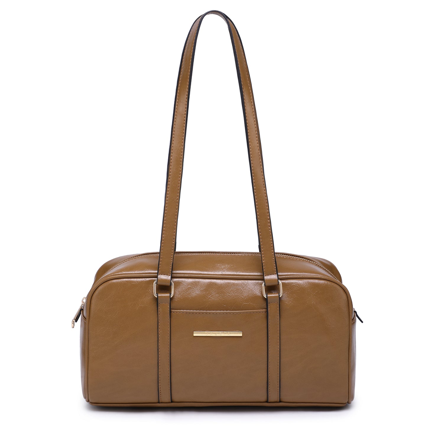 Dasein Suede Look Structured Shoulder Tote  Long Strap Handbag for Work, Travel & Everyday Use