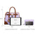 Two-Tone Handbag with Matching Wallet - Dasein Bags