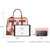 Two-Tone Handbag with Matching Wallet - Dasein Bags