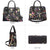 Two-Tone Handbag with Matching Wallet - Dasein Bags