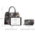 Two-Tone Handbag with Matching Wallet - Dasein Bags