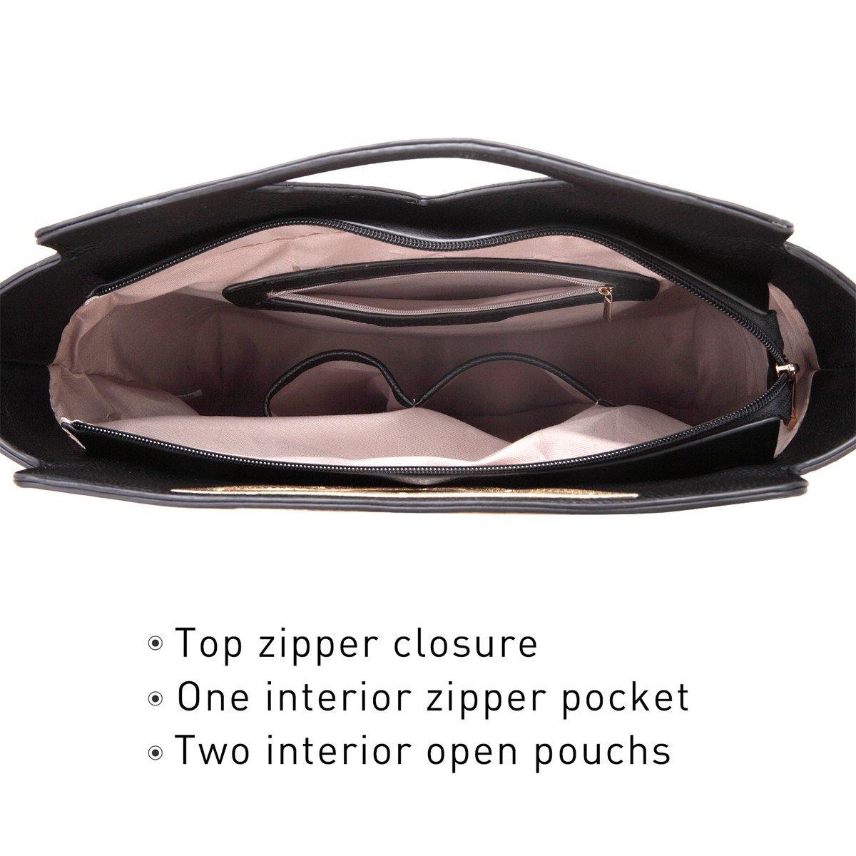 Fashion Design Chic Triangle Handle Shoulder Bag with Matching Wallet l Dasein - Dasein Bags