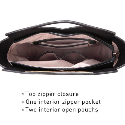 Fashion Design Chic Triangle Handle Shoulder Bag with Matching Wallet l Dasein - Dasein Bags