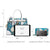 Two-Tone Handbag with Matching Wallet - Dasein Bags