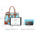 Two-Tone Handbag with Matching Wallet - Dasein Bags