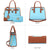 Two-Tone Handbag with Matching Wallet - Dasein Bags