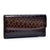 Woman Fashion Snake Skin Fold Over Flap Checkbook Wallet - Dasein Bags