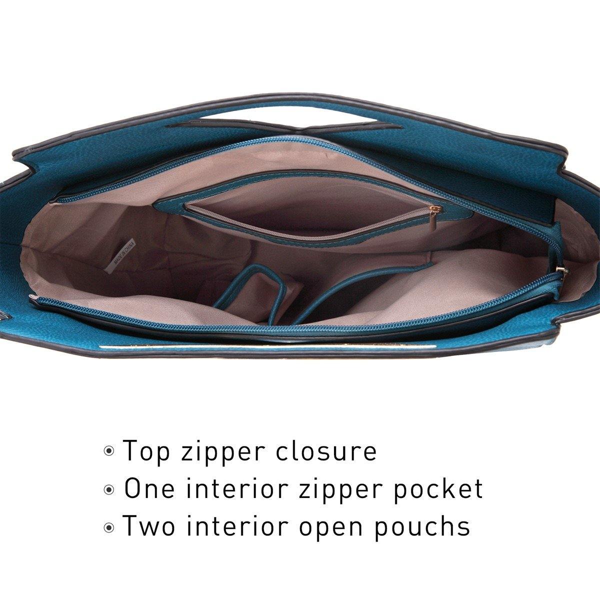 Fashion Design Chic Triangle Handle Shoulder Bag with Matching Wallet l Dasein - Dasein Bags