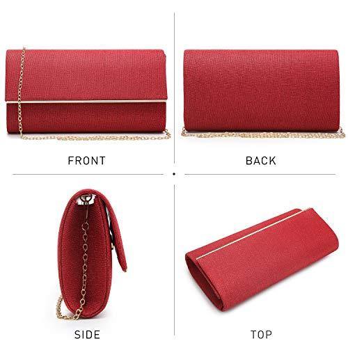 Glitter Gold Trim Evening Clutch - Dasein Bags