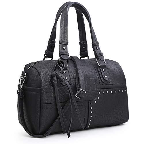 Large Women's Barrel Handbag Top-handle Tote Work Travel with Long Strap丨Dasein - Dasein Bags