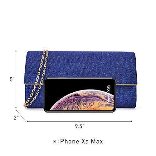 Glitter Gold Trim Evening Clutch - Dasein Bags