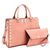 Studded Handbag with Matching Wristlet - Dasein Bags