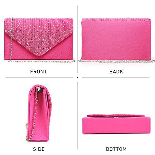 Rhinestone Envelope Evening Clutch - Dasein Bags