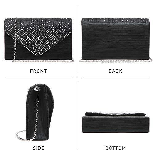 Rhinestone Envelope Evening Clutch - Dasein Bags