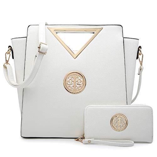 Fashion Design Chic Triangle Handle Shoulder Bag with Matching Wallet丨Dasein - Dasein Bags
