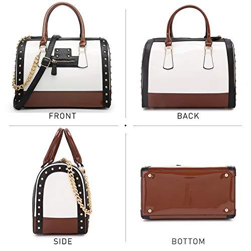 Shiny Patent Handbags Barrel Top Handle Bag for Women丨Dasein - Dasein Bags