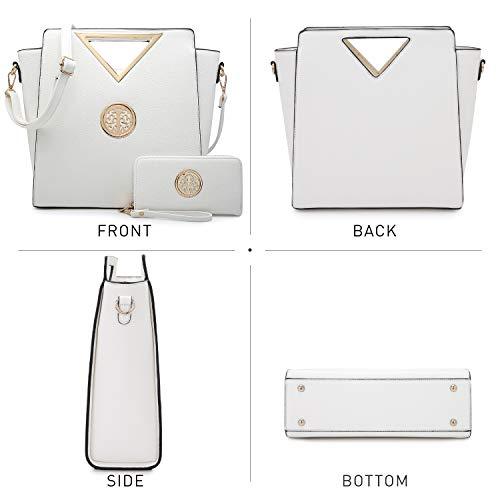 Fashion Design Chic Triangle Handle Shoulder Bag with Matching Wallet丨Dasein - Dasein Bags
