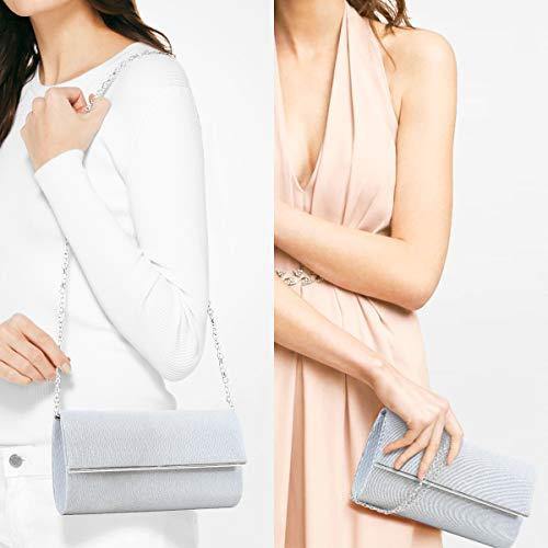 Glitter Gold Trim Evening Clutch - Dasein Bags