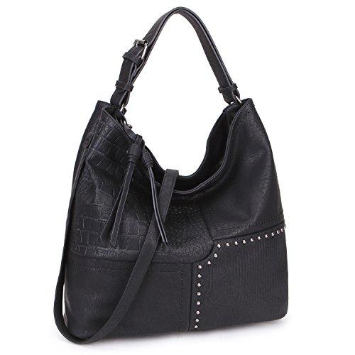 Women Vegan Leather Fashion Hobo Shoulder Bag with Shoulder Strap丨Dasein - Dasein Bags
