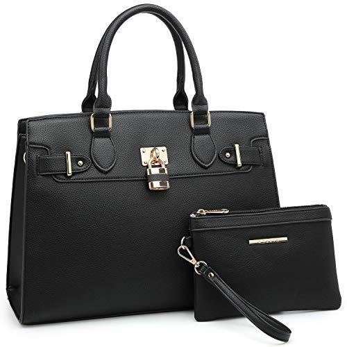 Classic Padlock Handbag with Matching Wallet - Dasein Bags