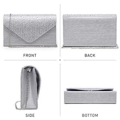 Rhinestone Envelope Evening Clutch - Dasein Bags