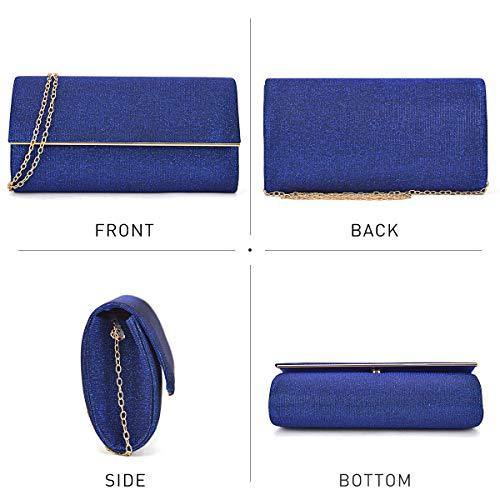 Glitter Gold Trim Evening Clutch - Dasein Bags