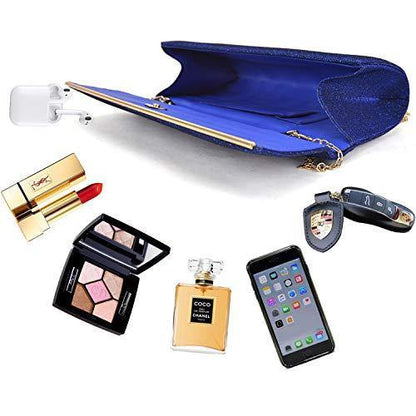 Glitter Gold Trim Evening Clutch - Dasein Bags