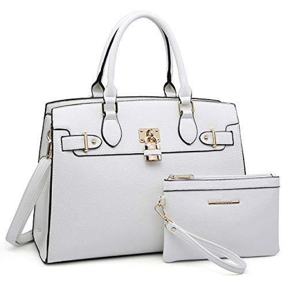 Classic Padlock Handbag with Matching Wallet - Dasein Bags