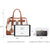 Two-Tone Handbag with Matching Wallet - Dasein Bags