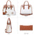 Two-Tone Handbag with Matching Wallet - Dasein Bags