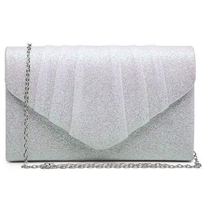 Women's Evening Bag Pleated Envelope Clutch Handbag l Dasein - Dasein Bags