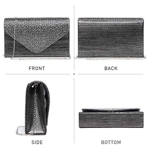 Rhinestone Envelope Evening Clutch - Dasein Bags
