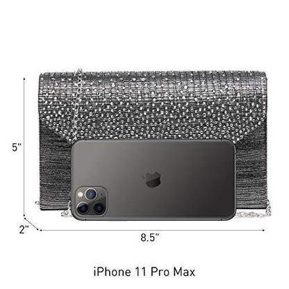 Rhinestone Envelope Evening Clutch - Dasein Bags