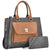 Women Leather Tote Satchel Handbags Colorblock Briefcases with Matching Purses - Dasein Bags