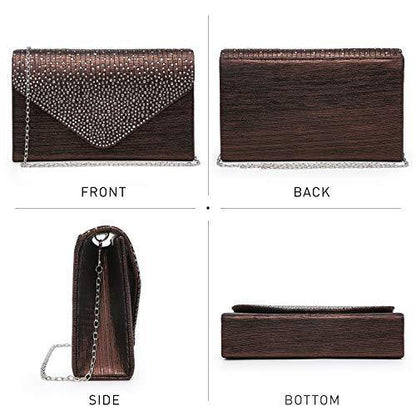 Rhinestone Envelope Evening Clutch - Dasein Bags