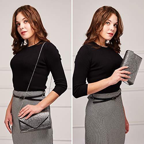 Rhinestone Envelope Evening Clutch - Dasein Bags