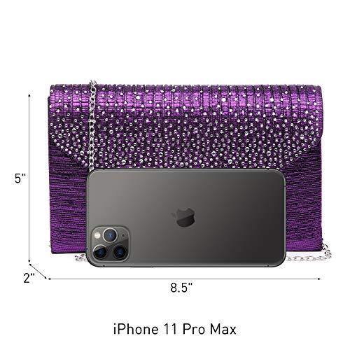 Rhinestone Envelope Evening Clutch - Dasein Bags