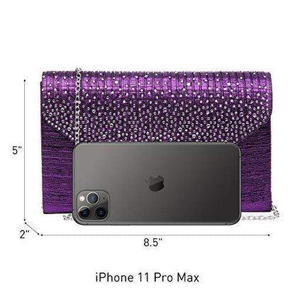 Rhinestone Envelope Evening Clutch - Dasein Bags
