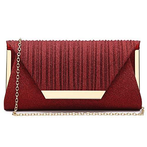 Dasein Glitter Flap Envelope Clutch Purses Evening Bags Wedding Party Prom Purse - Dasein Bags