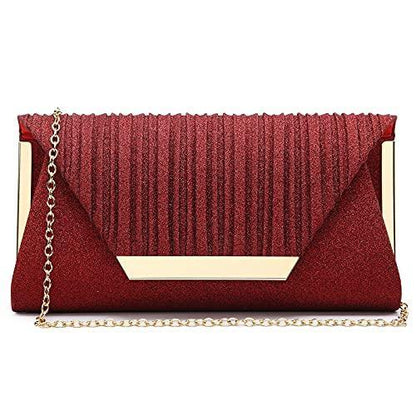 Dasein Glitter Flap Envelope Clutch Purses Evening Bags Wedding Party Prom Purse - Dasein Bags