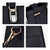 Women Flap-over Belt Top Handle Tote Satchel Purse Work Bag Matching Wristlet bag丨Dasein - Dasein Bags