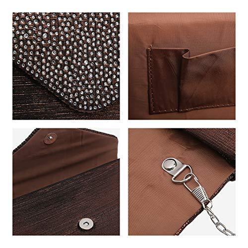 Rhinestone Envelope Evening Clutch - Dasein Bags