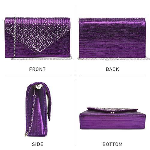 Rhinestone Envelope Evening Clutch - Dasein Bags