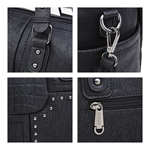 Large Women's Barrel Handbag Top-handle Tote Work Travel with Long Strap丨Dasein - Dasein Bags