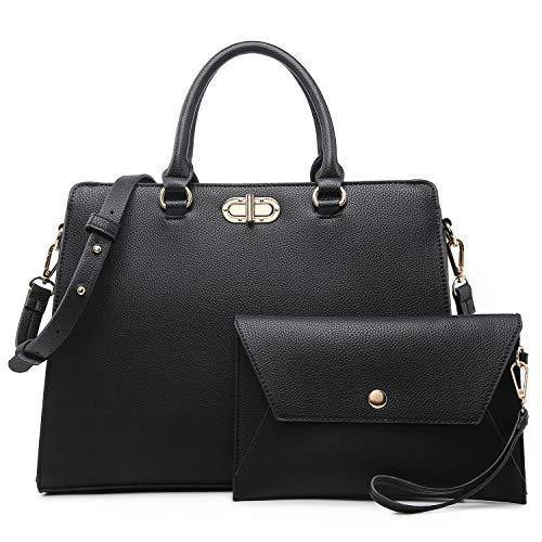 Twist Lock Handbag with Matching Wristlet - Dasein Bags