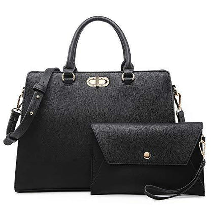 Twist Lock Handbag with Matching Wristlet - Dasein Bags